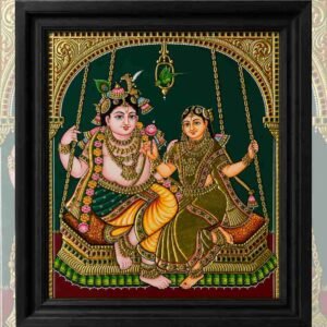 Sri Oonjal Krishna – Tanjore Painting