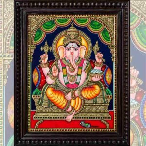 Sri Ganesha – Divine Blessings | Tanjore Painting