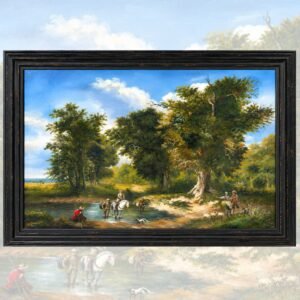River Landscape John Constable Style