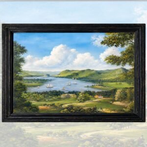 Lake Boats Landscape John Constable Style
